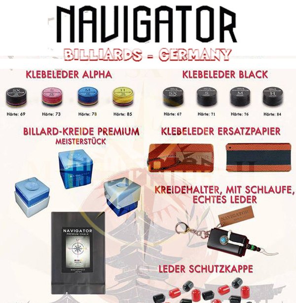 Navigator Alpha Hard Pool Cue Tip Mehrschichtleder
