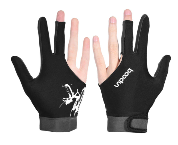 3-Finger Handschuh Boodun, rechts-und Linkshänder, L, schwarz-grau